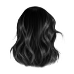 Czarne K hair-10-black