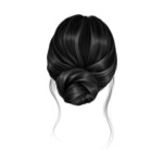 Czarne K hair-13-black