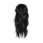 Czarne K hair-2-black