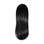 Czarne K hair-3-black