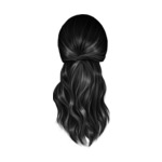 Czarne K hair-5-black