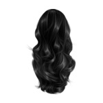 Czarne K hair-6-black